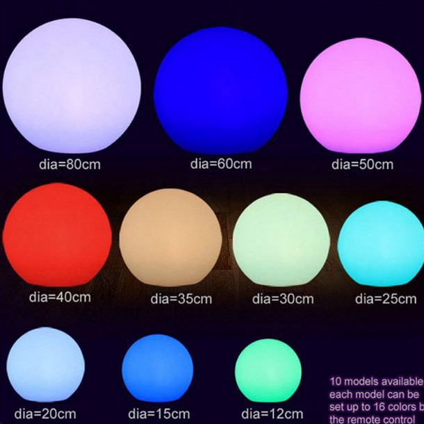 size of led balls - 3 size of led balls - 3