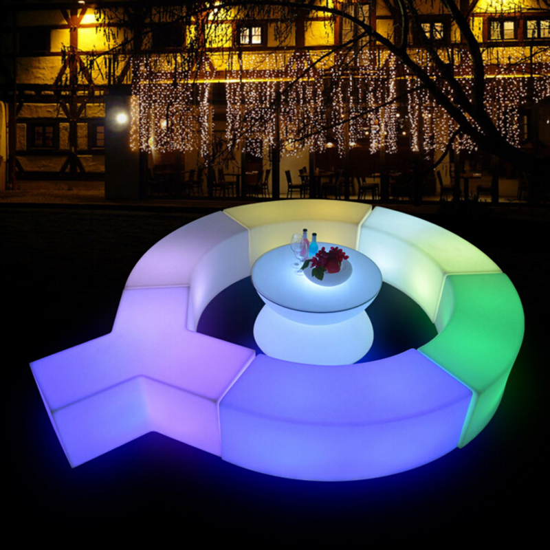 LED Table,LED Curved Bar Stool Colorfuldeco